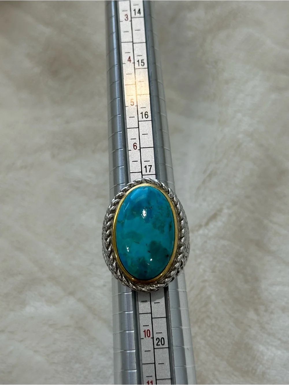 Silver Turquoise Statement Ring